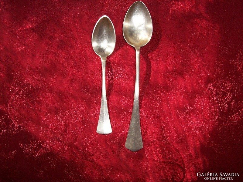2 silver spoons