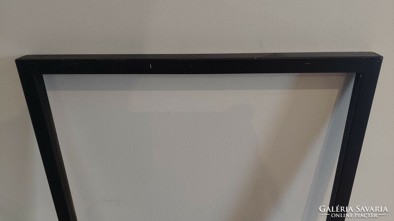 Modern black wooden picture frame, internal size 61x50.5 cm
