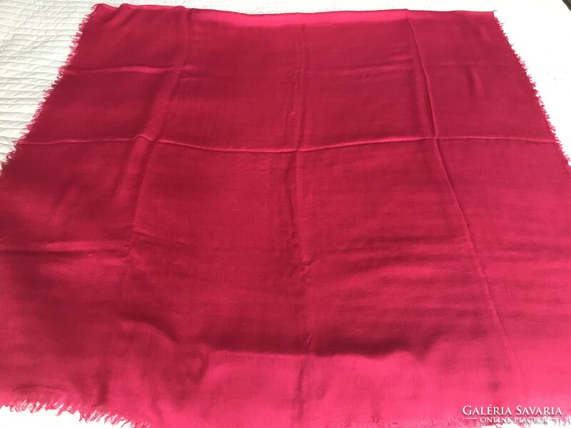Silk and viscose blend scarf in fuchsia (magenta), 200x105 cm