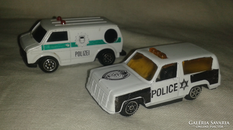 Vintage police metal model cars 2 pcs