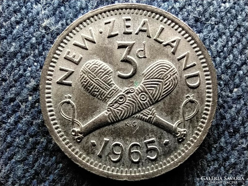 New Zealand ii. Elizabeth 3 pence 1965 (id56197)