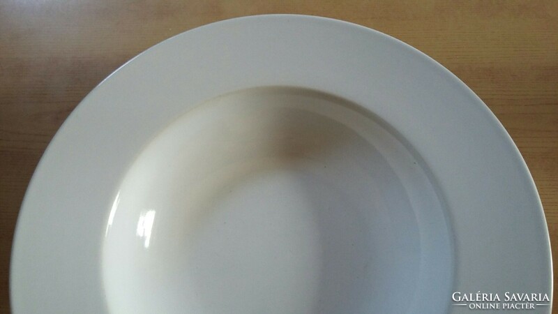 Hatalmas (29,5 cm) fehér porcelán mély tányér, esetleg köretes tál