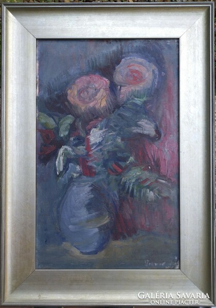 From HUF 1, no minimum price! Rudolf Diener dénes, still life with flowers! Marked lower right: diener..
