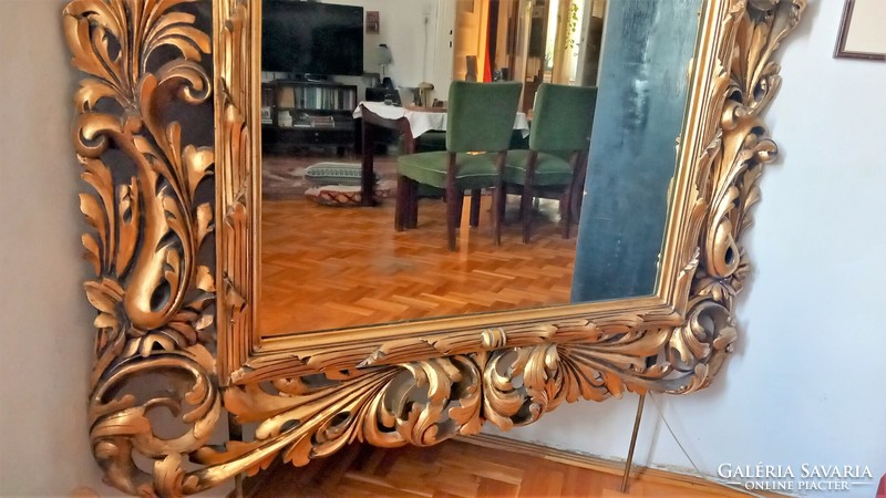 Large antique Florentine mirror castle mirror