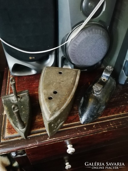 Antique irons are in the condition shown in the pictures