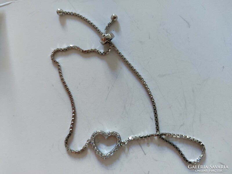 Silver bracelet with heart