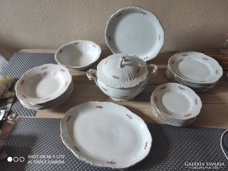 Zsolnay dinner set for 6, 23 pieces