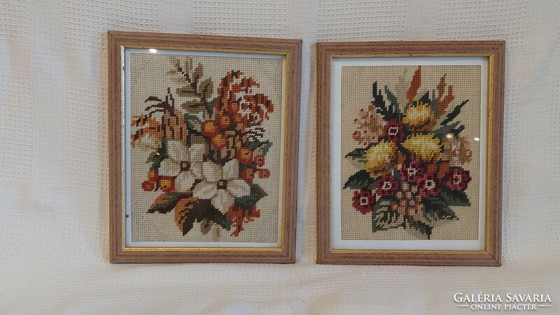 2 Modern picture frames with tapestry