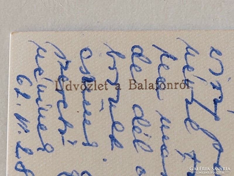 Régi képeslap Balaton fotó levelezőlap vitorlások