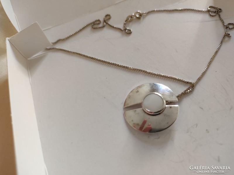 Israeli silver necklace with blue shells