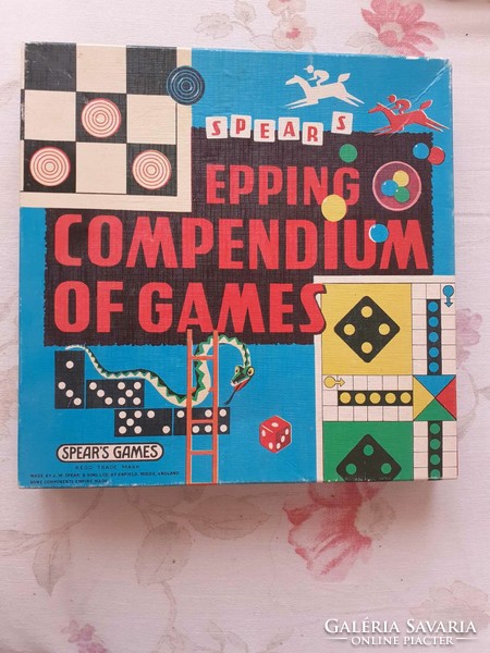 Spears Compendium of Games újszerű állapotú angol retro társasjáték gyűjtemény