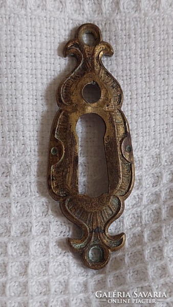 Antique bronze or copper furniture component lock tag