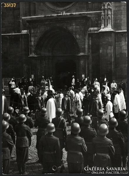 Larger size, photo art work by István Szendrő. Holy Right Procession in Buda Castle, Budapest,