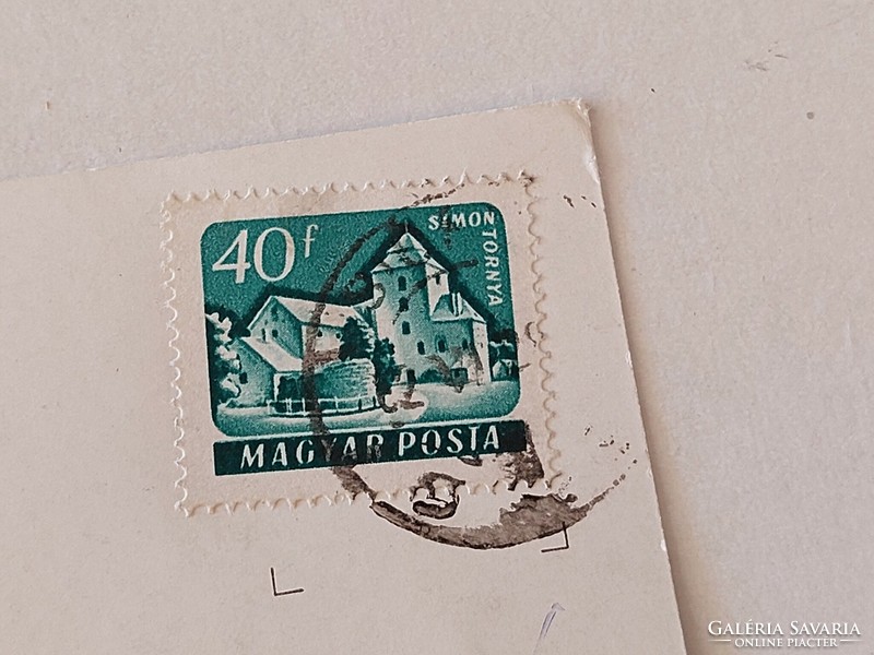 Régi képeslap 1962 Balaton fotó levelezőlap vitorlás