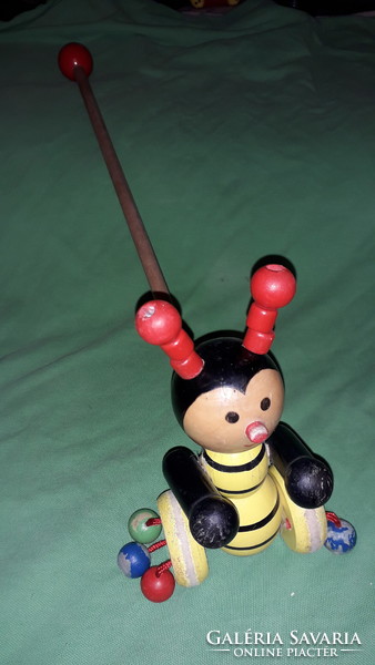 Almost antique sliding rattling Mayan bee wooden toy figure 50 cm according to the pictures