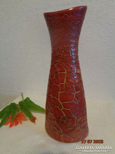 Shrink-glazed vase by Zsolnay, 28 cm