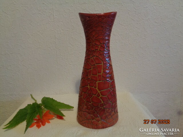 Zsolnay  zsugormázas váza , 28  cm