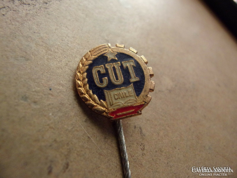 Cut chilean inscription badge