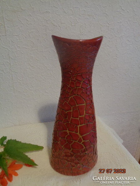 Zsolnay  zsugormázas váza , 28  cm