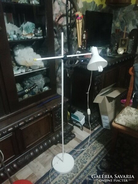 Art deco floor lamp, rare white, in the condition shown in the pictures
