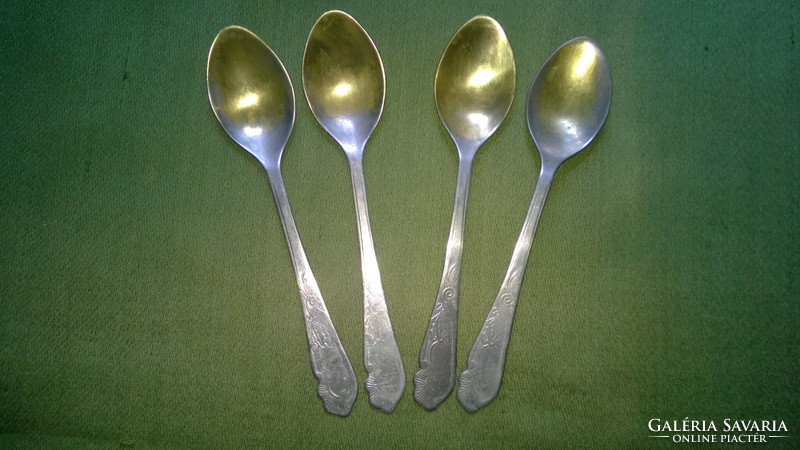 Decorative handle-teaspoon, nice shape, 4 pieces together