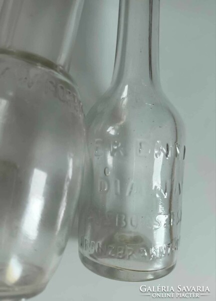Erényi diana and monimpex marked spirit bottles