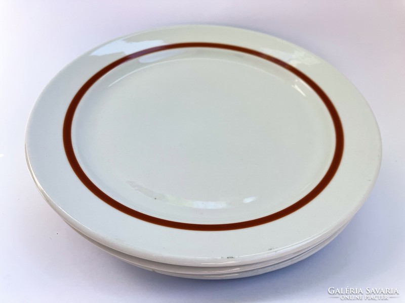 Alföldi brown striped porcelain plates and cups