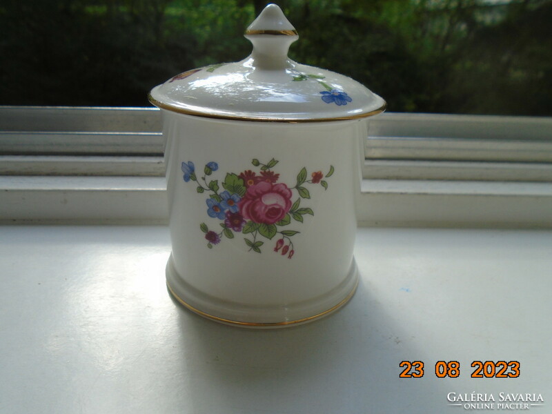 1930 Crown staffordshire fine bone china floral sugar bowl with lid