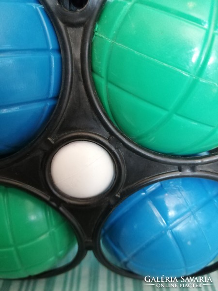 Boccia set, ball game, with 8 balls filled with water, 1 jack ball