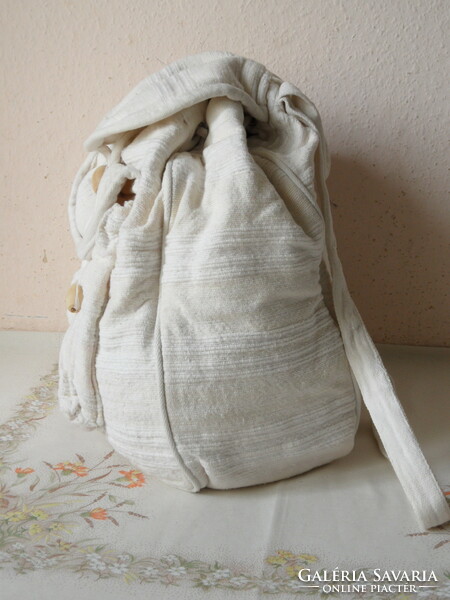 Textile backpack made of natural material