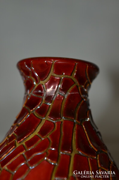 Zsolnay repesztett mázas váza ( sérűlt )   ( DBZ 0074/1 )