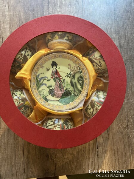 Japanese motif tea set, 6 dbos