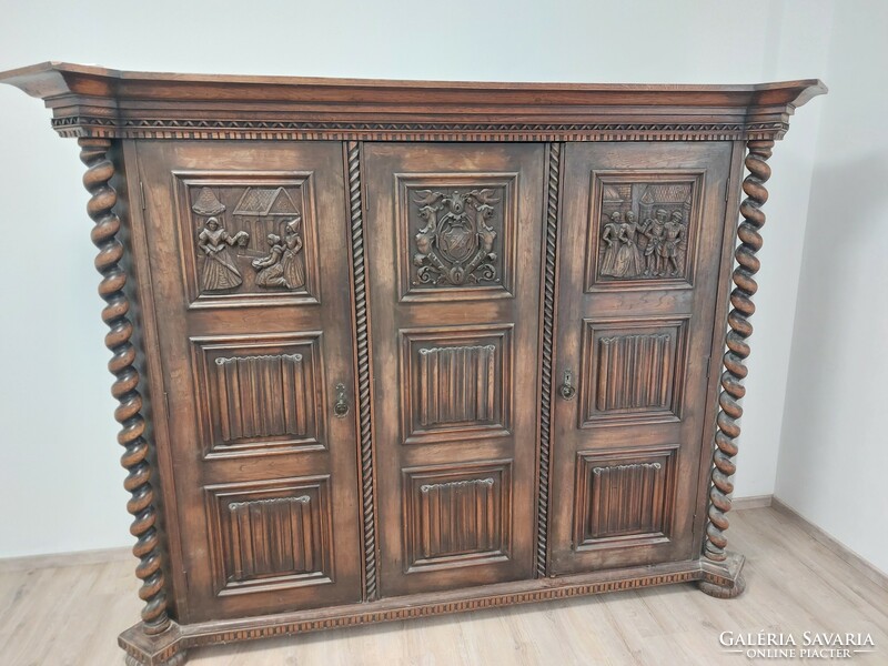 Neo-Renaissance antique hand-carved cabinet, furniture