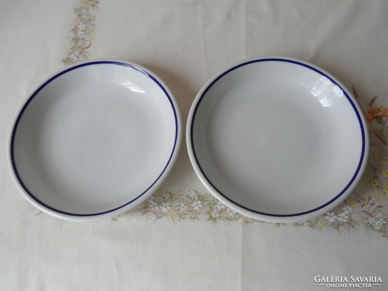 Zsolnay vegetable plate with blue border (2 pcs.)