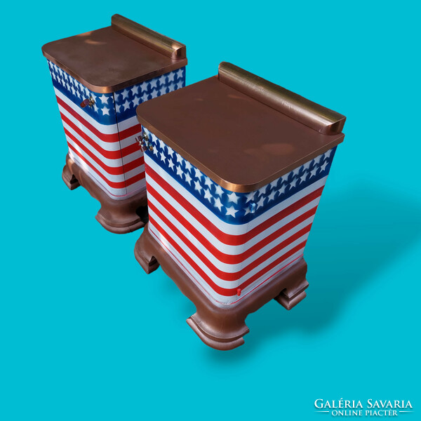 American flag bedside table usa