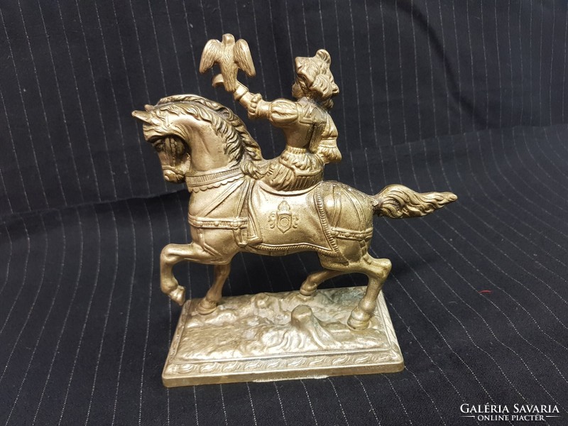 Old copper equestrian statue.