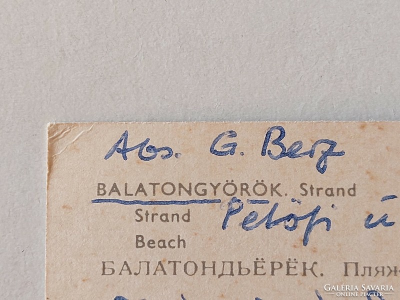 Régi képeslap Balatongyörök fotó levelezőlap 1973