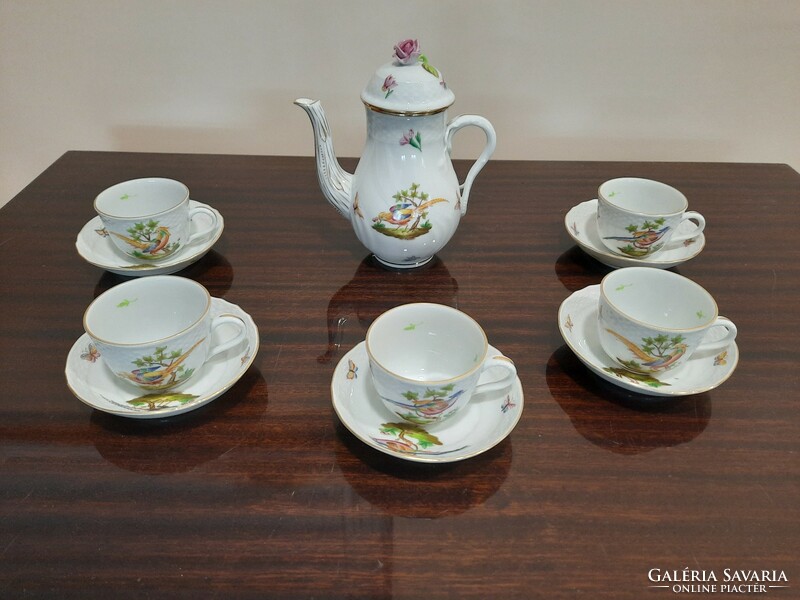 Herend gold pheasant patterned coffee set, coffee set