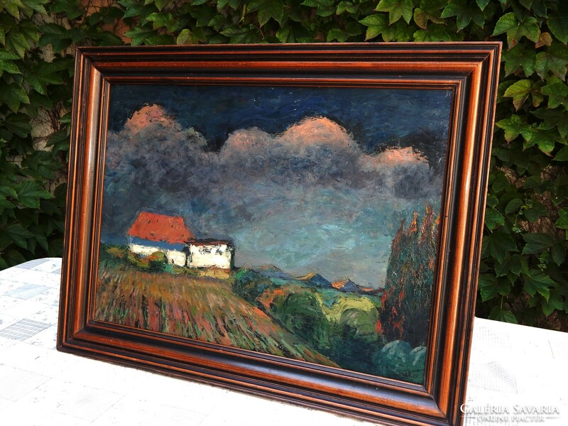 An excellent 60 x 80 cm oil painting by Lajos Tokácsli (1915-2000)