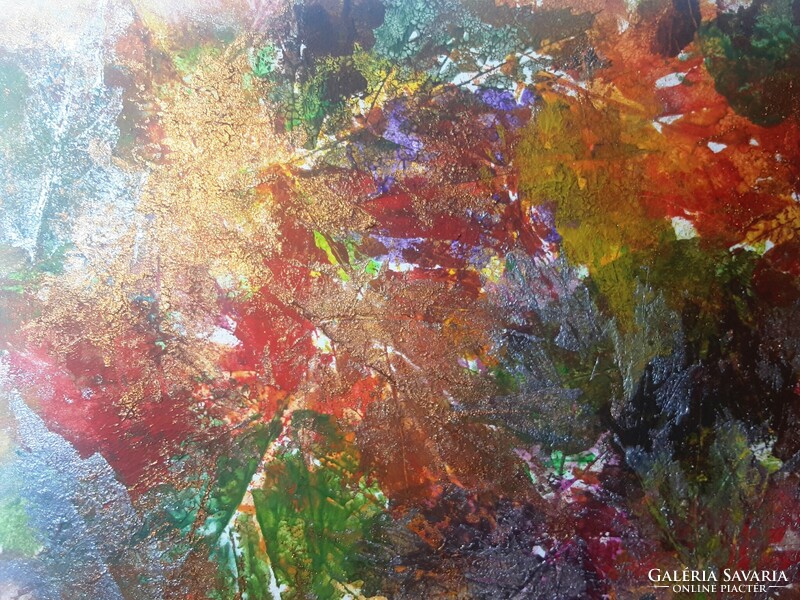 Autumn leaves ~ watercolor painting abstract
