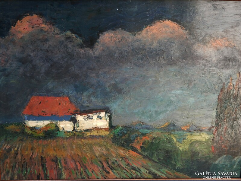 An excellent 60 x 80 cm oil painting by Lajos Tokácsli (1915-2000)
