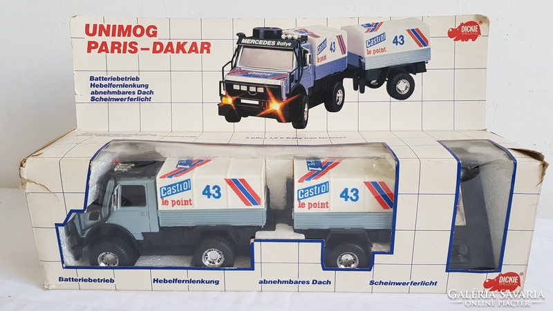 Retro 1982 dickie remote mercedes unimog truck boxed