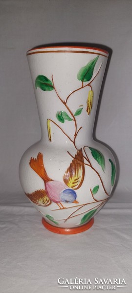 Old porcelain vase with birds
