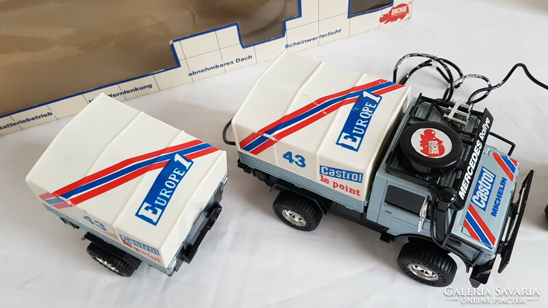 Retro 1982 dickie remote mercedes unimog truck boxed