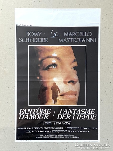 ROMY SCHNEIDER - MARCELLO MASTROIANNI - FANTOME D'AMOUR 34.5 X 54 CM - HOLLAND MOZI FILM PLAKÁT