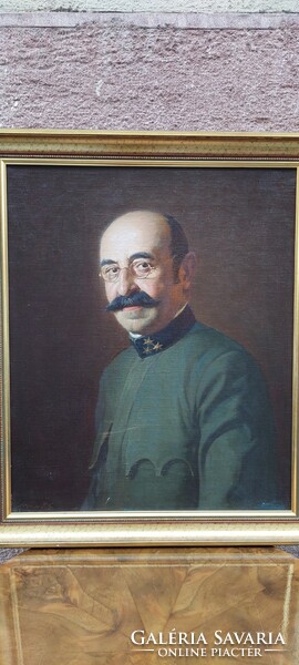 Stein János olaj-vászon festmény Borbély Rezső portréja