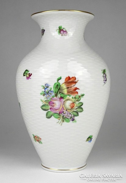 1N947 old Herend porcelain vase with flawless flower pattern from 1964 23 cm