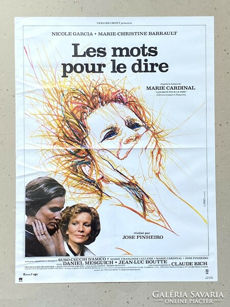 French cinema movie poster 40 x 53 cm les mots pour le dire - nicole garcia + barrault