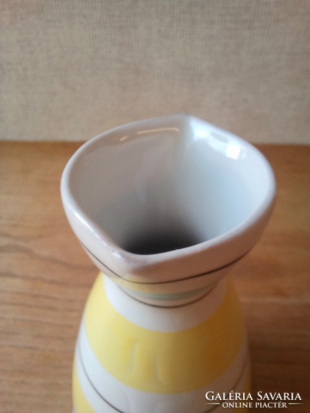 Zsolnay retro csíkos váza - ritkábban előforduló forma