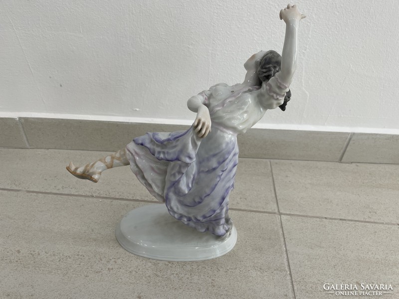 Herendi táncos balerina lány asszony porcelán figura